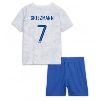 Fotbalové Dres Francie Antoine Griezmann #7 Dětské Venkovní MS 2022 Krátký Rukáv (+ trenýrky)